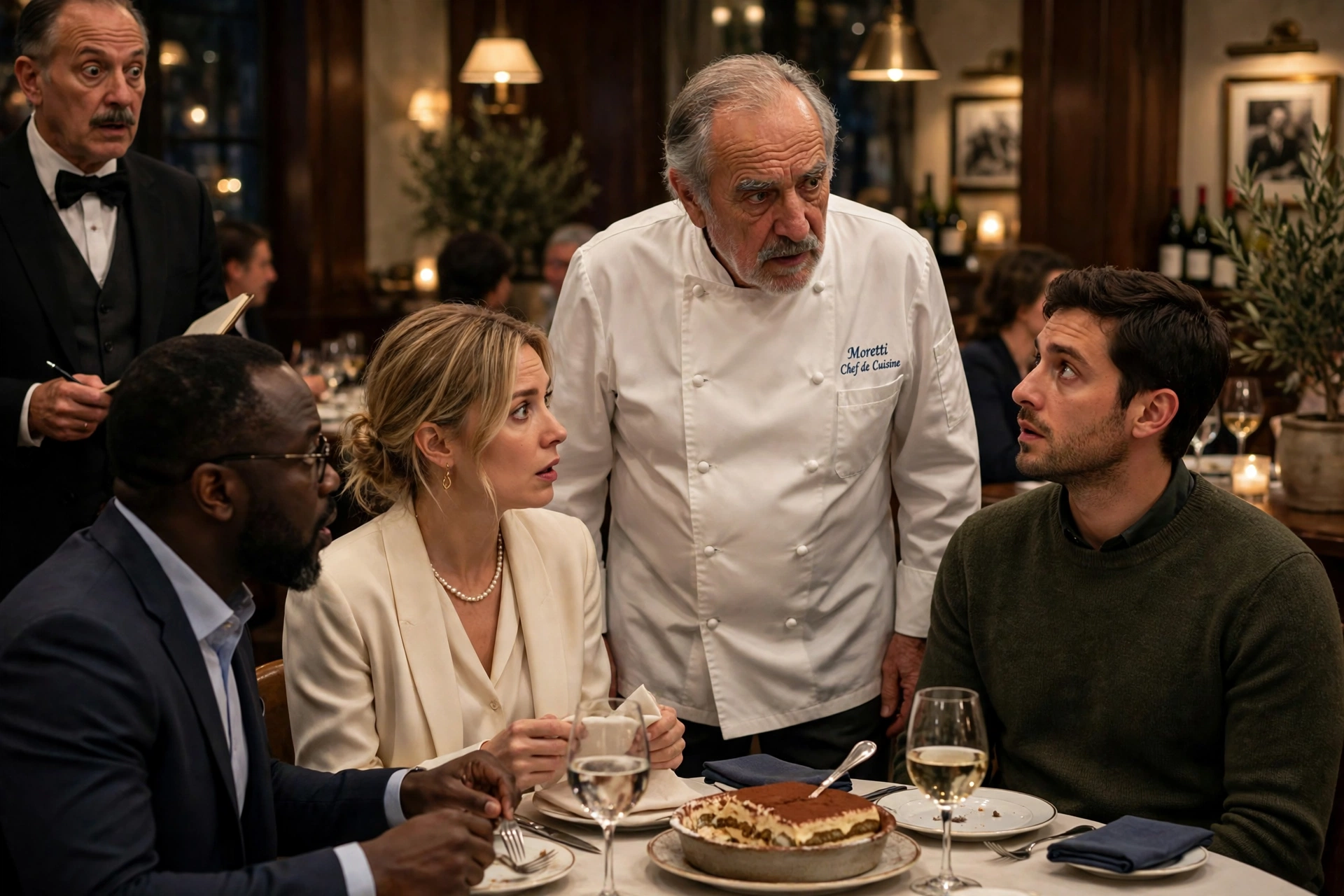His wife took credit for his tiramisu at dinner with his boss, then the maître d’ walked over